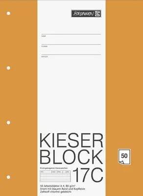 Immagine prodotto di 10X BRUNNEN 1042927 Block A4 Kieserblock liniert 50Bl