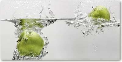 Produktbild von Tulup® Leinwandbild -100x50 cm - Wandkunst - Drucke auf Leinwand - Leinwanddruck  - Essen & Getränke - Grün - Apfel Wasser