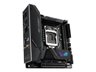 Obrázok produktu pre ASUS ROG STRIX Z590-I GAMING WIFI, Intel, LGA 1200 (Socket H5), Intel® Celeron®, Intel® Core™ i3, Intel® Core™ i5, Intel® Core™ i7, Intel® Core™ i9,..., LGA 1200 (Socket H5), DDR4-SDRAM, 64 GB
