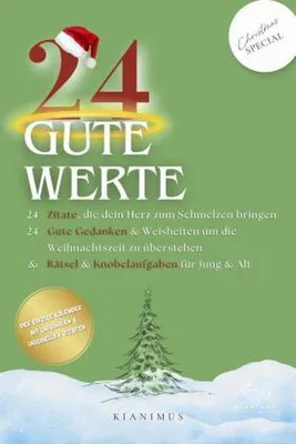 Produktbild von Adventskalender 24 Gute Werte mit Sprüchen und Weisheiten ohne Plastik oder Schokolade