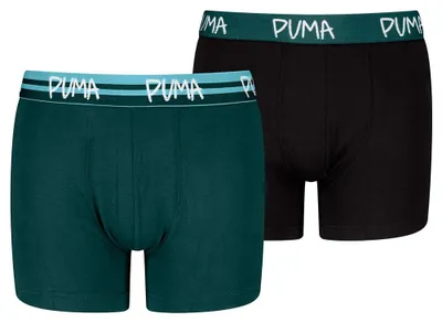Produktbild von Puma Jungen Script Logo Boxer Briefs, Green/Black, 158-164 EU