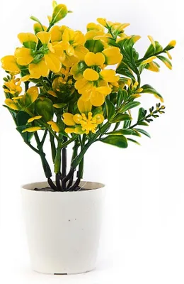 Produktbild von Kunstblume im Topf 18cm - Dekorative Kunstpflanze wie echt - Pflegeleichte Tischdeko Wohnzimmer
