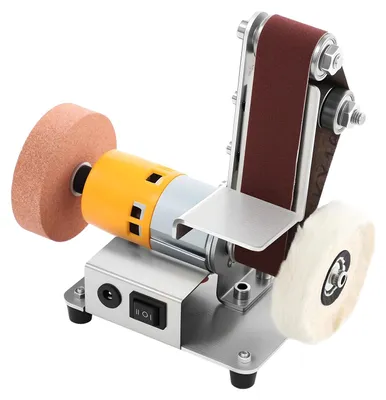 Produktbild von Mini Bandschleifer, 9000 U/min Geschwindigkeitsregelung, langlebiger Edelstahl, Silber