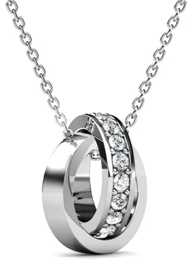 Productafbeelding van Circle Hoop Hanger van Messing met Kristallen
