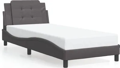 Produktbild von vidaXL Bettgestell ohne Matratze "Zadar" Grau 80x200 cm Kunstleder