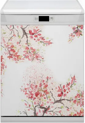 Produktbild von Abwaschbar 60x80 cm Geschirrspüle Magnetmatte Küche Dekorative  - Blüte Kirsche