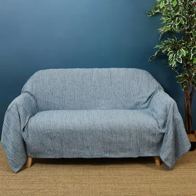 Produktbild von Sofadecke in Entenblau, 170 x 250 cm