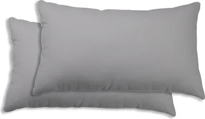 Produktbild von 2er Set Kissenbezug Kissenhülle 40x80 cm silber Uni Kopfkissenbezug Baumwolle