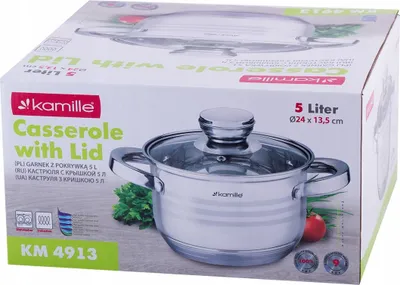 Produktbild von Topf mit Deckel 5,0 l INDUKTION GAS KAMILLE