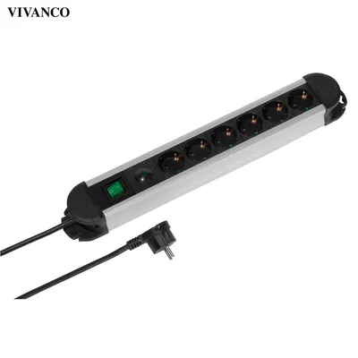 Produktbild von ViVanco™37657, 1,6 m, Drinnen, Aluminium, Aluminium, Schwarz, 50 Hz, 3680 W
