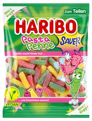 Obrázek produktu pro Haribo Pasta Penne Sour Fruit Gum osvěžující příchuť 160g