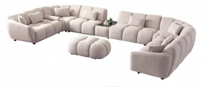 Produktbild von Ecksofa U-Form Sofa Wohnlandschaft Couch Eckgarnitur Sofa Polstergarnitur