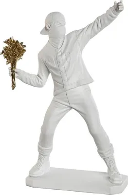 Image de Figurine déco Home ESPRIT Blanc Or 23 x 12 x 40 cm