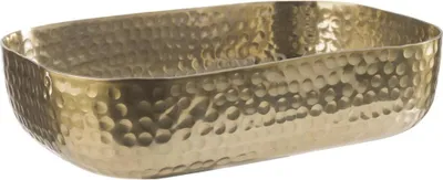 Produktbild von APS 40693 Schale CRAFT, Aluminium, gehämmerte Oberfläche, 23 x 15,5 cm, Höhe 6 cm, Gold-Look