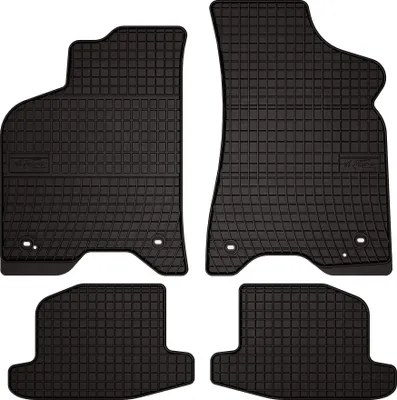 Immagine prodotto di Tappetini auto in gomma adatto per Volkswagen Lupo (1997-2005, hatchback) neri, set 4 pz, con fissaggi