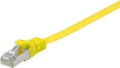 Produktbild von Equip Cat.6A U/FTP Flat Patchkabel, 2m, Gelb, 2 m, Cat6a, U/FTP (STP), RJ-45, RJ-45, Gelb