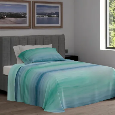 Productafbeelding van Home, Beddengoedset voor Frans bed, 100% katoen, beddengoed 140 x 200 cm, hoeslaken en kussensloop, gemaakt in Italië, smaragda Buette