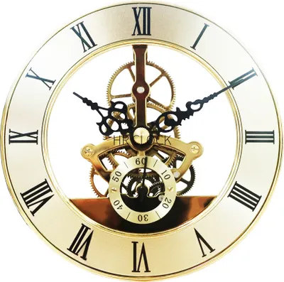 Produktbild von INF 126mm Gold Uhrwerk - Transparentes Getriebedesign