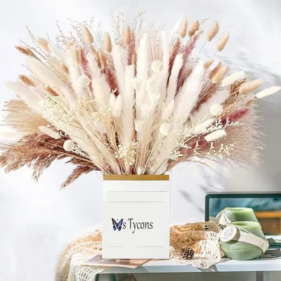 Obrázok produktu pre 58 kusov trávy pampasovej, sušená - prírodná dekorácia do boho obývačky