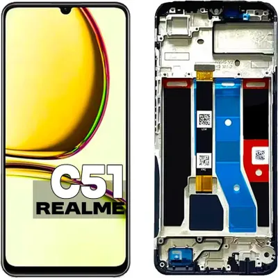 Zdjęcie produktu dla Oryginalny ekran dotykowy LCD do Realme C51 RMX3830 z ramką