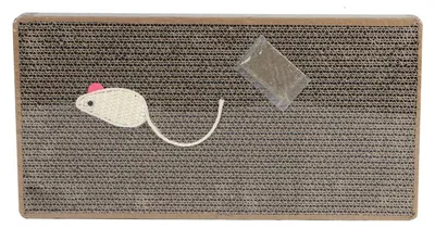 Obrázok produktu pre DOCHTMANN Kartónové škrabadlo pre mačky s motívom myšky 47 x 24 cm