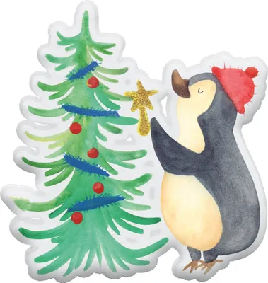 Produktbild von Mr. & Mrs. Panda Dekokissen Pinguin Weihnachtsbaum 25 cm - Weiß - Geschenk, Zierkissen, Weihnachten, Winter, Stofftier, Plüschtier, Tierkissen, Kuscheltier