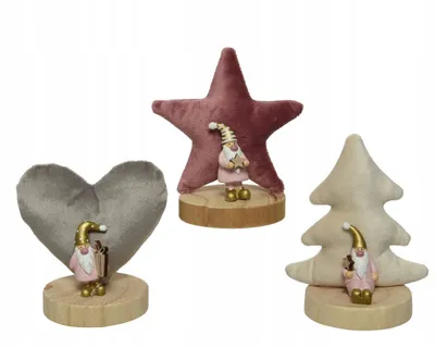 Imagen del producto de Figura de peluche navideña, Papá Noel, 12 cm