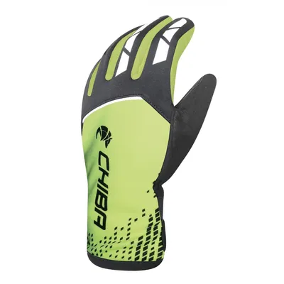 Produktbild von CHIBA 2nd Skin - wasserdichte Softshell-Radhandschuhe neongelb, Touchfinger, ...