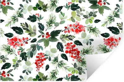 Produktbild von MuchoWow® Wandtattoo Wandsticker Wandaufkleber Pflanzen - Weihnachten - Aquarell 90x60 cm Selbstklebend und Repositionierbar - Aufkleber