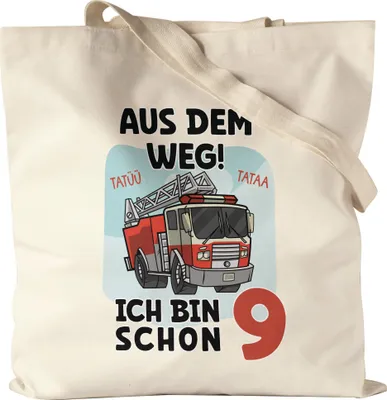 Produktbild von Aus Dem Weg Ich Bin Schon 9 Stoffbeutel Jutebeutel Canvas Happy Birthday 9. Geburtstag Alles Gute Herzlichen Glückwunsch Geschenke
