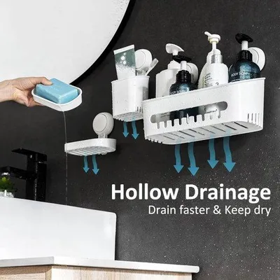 Immagine prodotto di Piatto doccia, 3 pezzi, bianco, in plastica, adatto al bagno