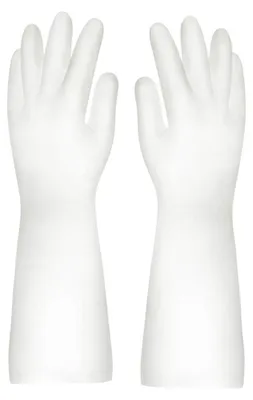 Antirutsch-Haushaltshandschuhe, Nitril, 37 cm, weiß, 1 Paar