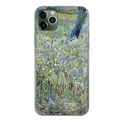 Produktbild von MuchoWow® Handyhülle Schutzhülle Hülle für iPhone 11 Pro Max Baumstämme im Gras - Vincent van Gogh Silikon Softcase Handy Hülle - Schutz