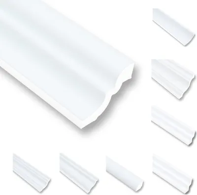 Immagine prodotto di MDEKOR 30 metri di Cornici per Soffitto in Polistirene XPS Profilo Decorativo Bianco 50x50 cm Pacchetto Risparmio NS50
