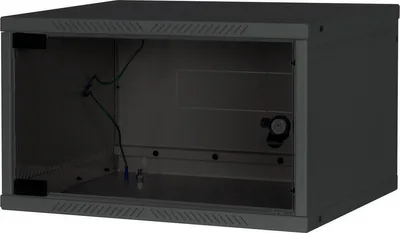 Produktbild von 19" Wandschrank 6HE, Glastür, schwarz
