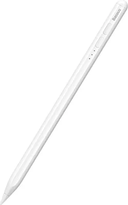 Zdjęcie produktu dla Baseus Smooth Writing Active Stylus Rysik Ze Wskaźnikiem Led Do Ipad Biały + Kabel Zasilający Usb-C 3A 0.3M I Wymienna Końcówka Active (Sxbc000202)