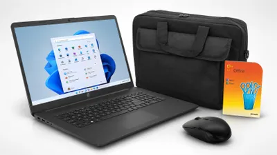 Produktbild von Schneller HP 17,3" Office Laptop – Intel Dual-Core, 16GB RAM, 1000 SSD – Win11 Pro + Office Inkl. Tasche und Maus