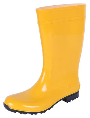 Produktbild von Gelbe lange Gummistiefel Regenstiefel Gartenschuhe Regenschuhe fest wasserdicht bequem ILSE LEMIGO 41 EU / 7.5 UK