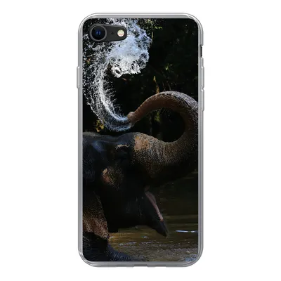 Produktbild von MuchoWow® Handyhülle Schutzhülle Hülle für iPhone 8 Elefant - Wasser - Rüssel - Tiere - Natur Silikon Softcase Handy Hülle - Schutzhaube