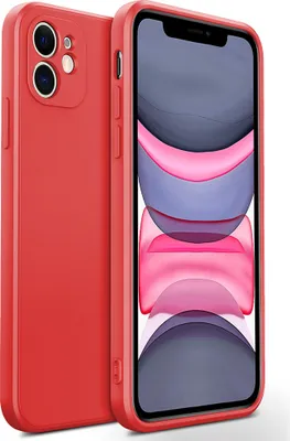 Image de coque pour iPhone 11, Coque en silicone liquide, résistante aux chocs et aux rayures pour iPhone 11 Rouge