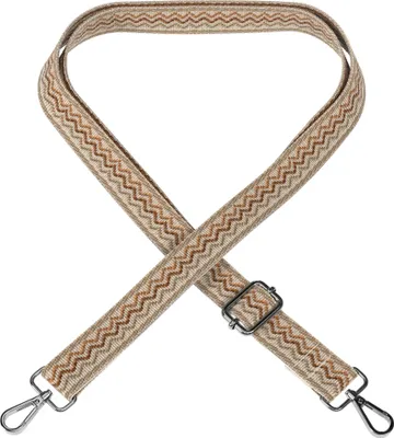 Produktbild von EAZY CASE - Verstellbarer Taschengurt, Ersatz Schultergurt für Handtaschen, Umhängeband mit Karabiner in Silber, breiter Taschenriemen für Taschen, DIY Taschenband in Braun