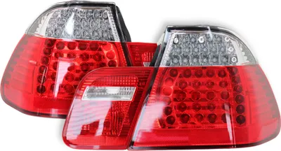Produktbild von Eagle Eyes BM107-BERE4-E Heckleuchte Rückleuchte Set Rot-Weiss für BMW E46 Limo