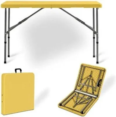 Produktbild von Famanu Klapptisch - Leichte Aluminium Picknick- und Campingtafel - 120 cm - Schwarz