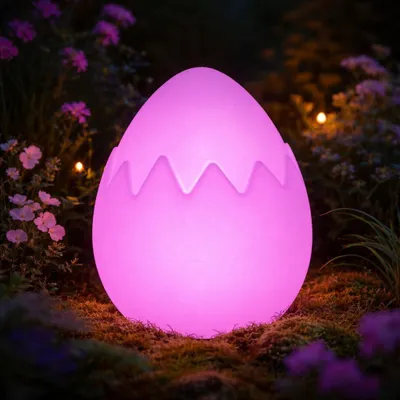 Produktbild von Gartenleuchte Solar Osterei RGB-Farbwechsel ColorGlow Ø 30 cm H 36 cm