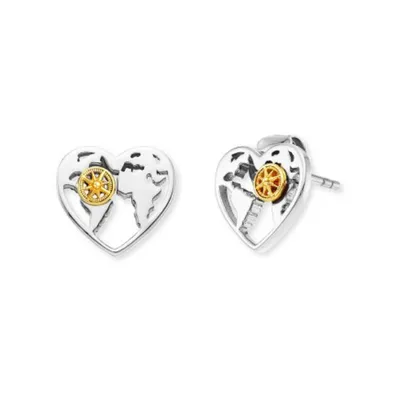 Image de Engelsrufer ERE-ALOHAHEART-BI-ST Boucles d'oreilles pour femmes Cœur Aloha