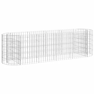 Image de vidaXL Gabion haut-plateau Fer galvanisé 190x50x50 cm