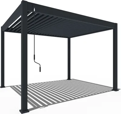 Produktbild von Weide Classic | Pergola Aluminium freistehend | 3 x 3,6 M | Lamellendach anthrazit