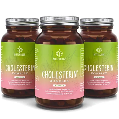 Produktbild von BitterLiebe Cholesterin Kapseln - 3x 120 Kapseln