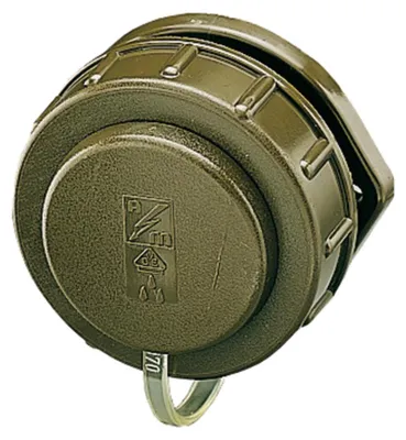 Produktbild von Mennekes Schuko Anbausteckdose, IP68, bronzegrün, ovaler Flansch 10803