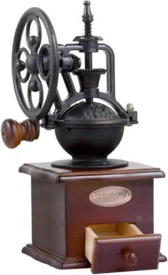 Produktbild von Famanu Handmühle Retro Keramische Kaffeemühle mit Lade - 27 x 11,5 x 11,5 cm